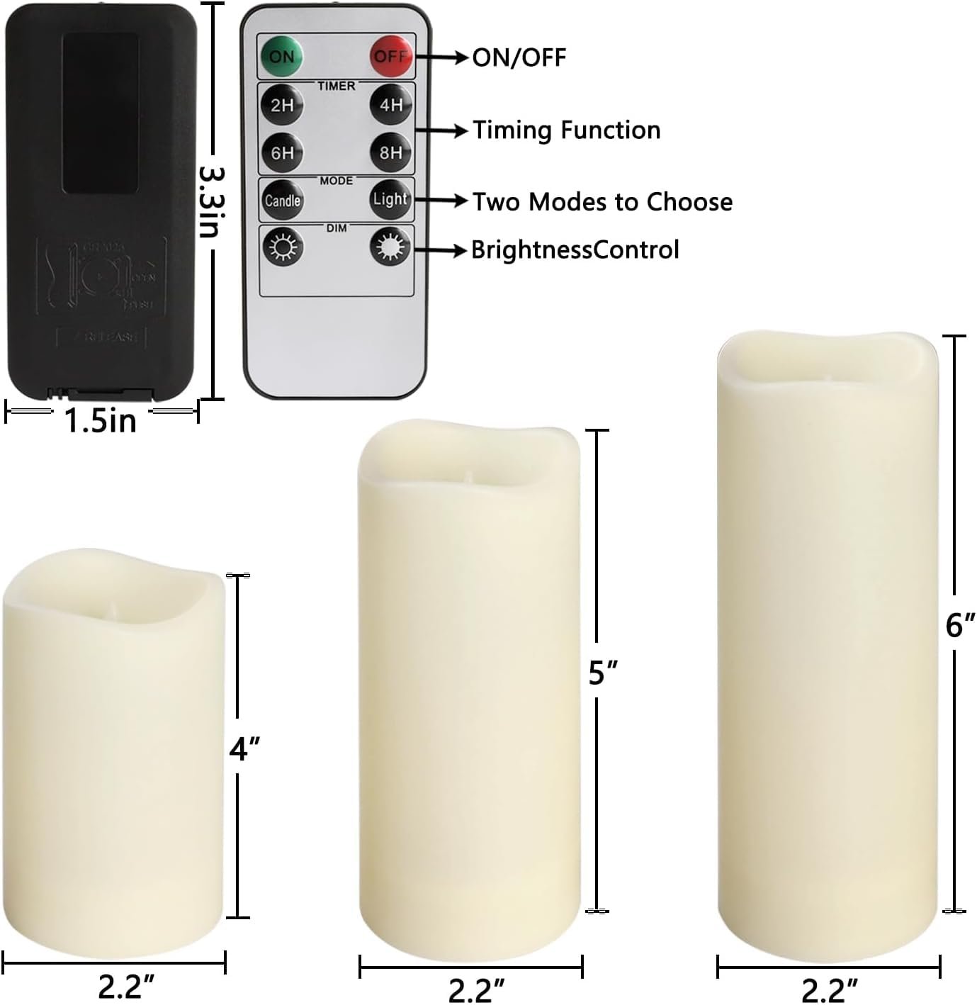 24 Set Waterproof Remote control LED Candles - Image 4