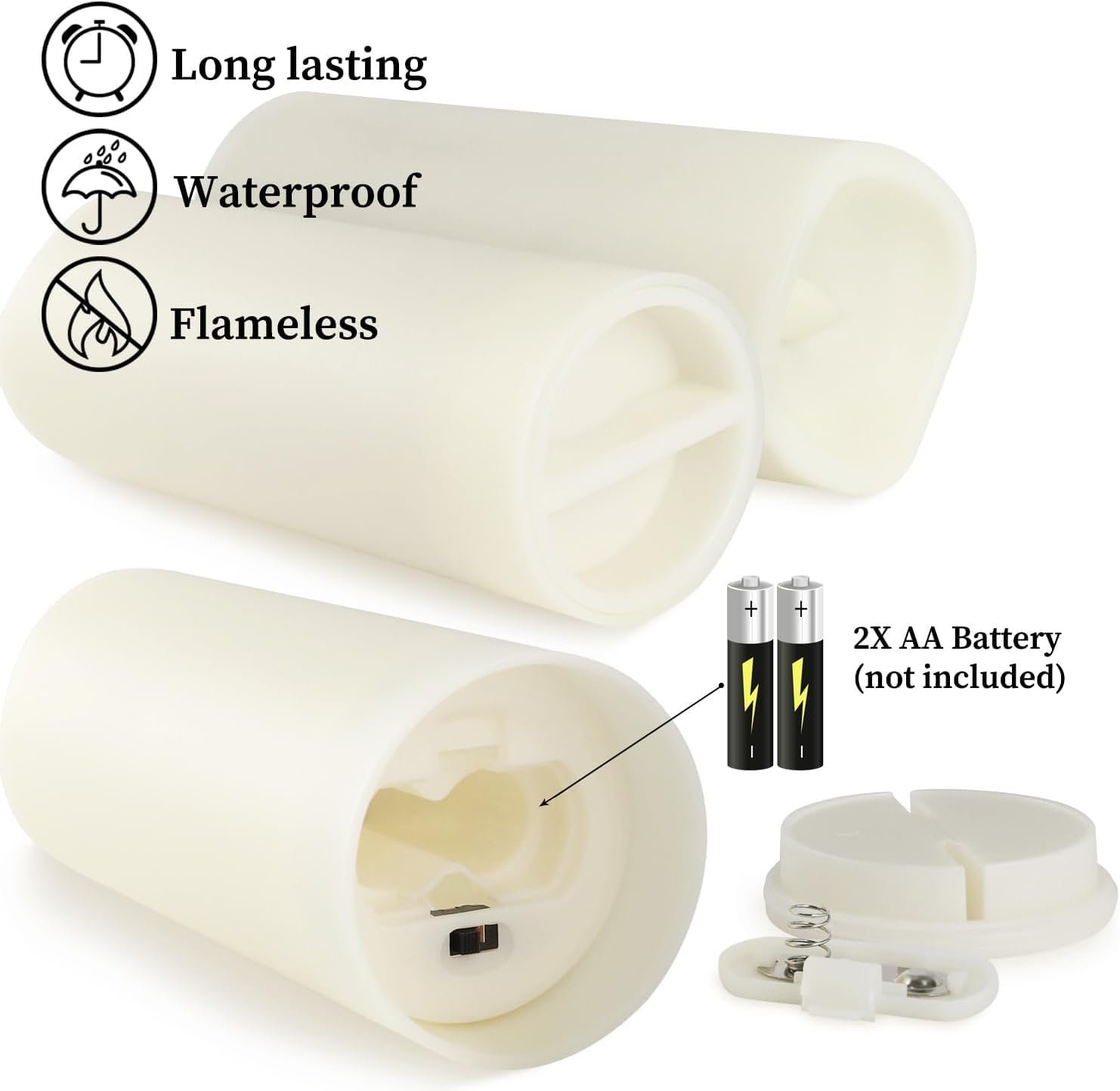 24 Set Waterproof Remote control LED Candles - Image 5