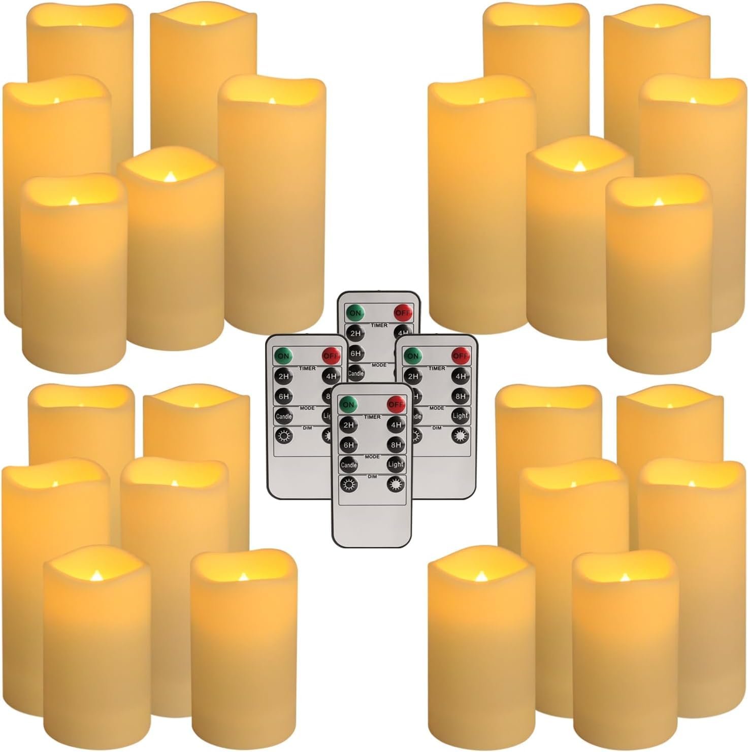 24 Set Waterproof Remote control LED Candles - Image 3