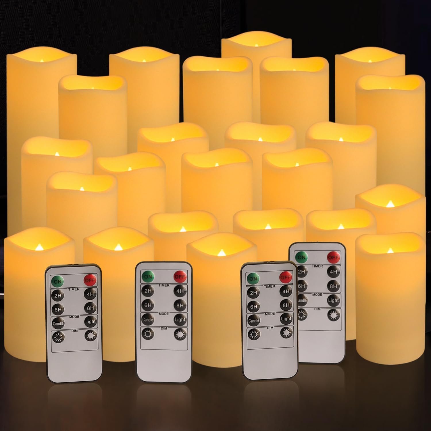 24 Set Waterproof Remote control LED Candles