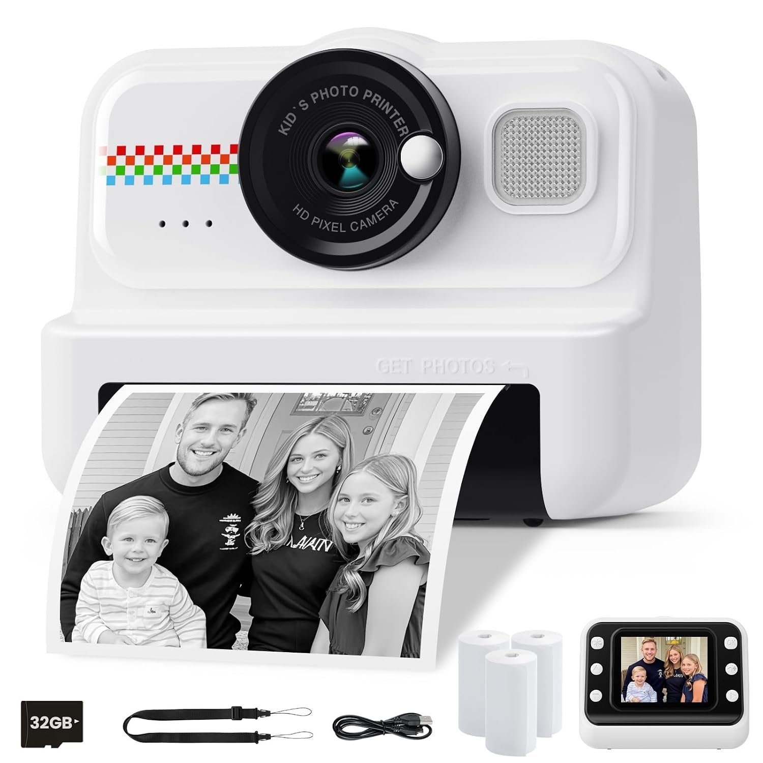 1080P Kids Instant Print Camera - Age 3-12