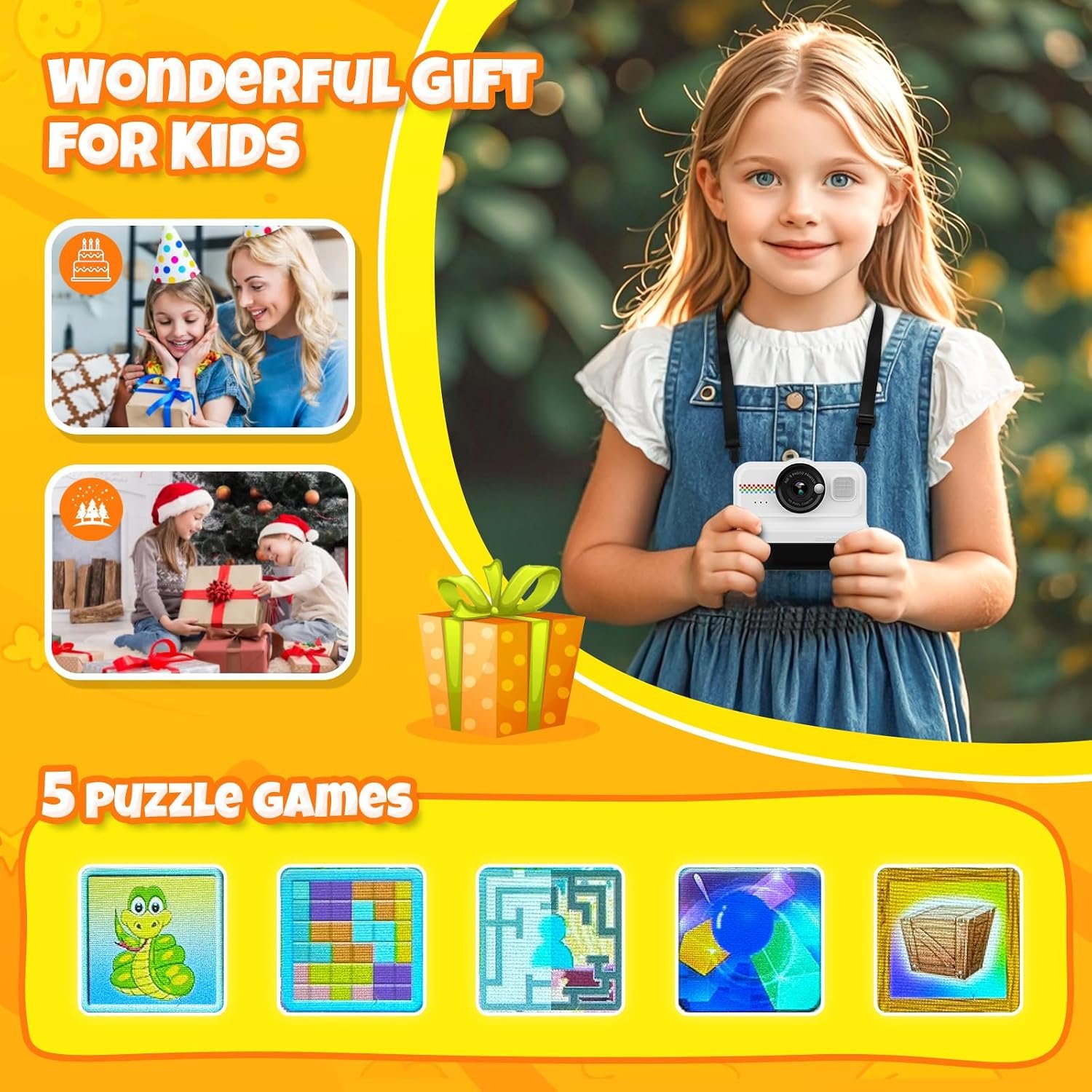 1080P Kids Instant Print Camera - Age 3-12 - Image 6