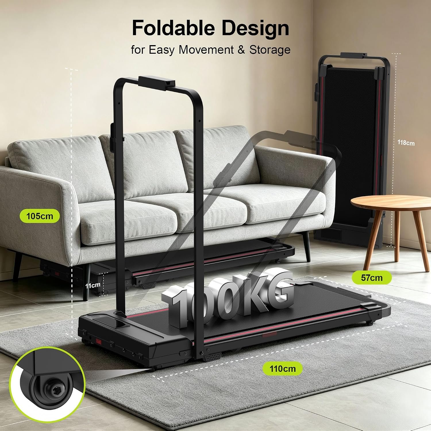 Fitness Treadmill with 3 Modes and LED Display - Image 7