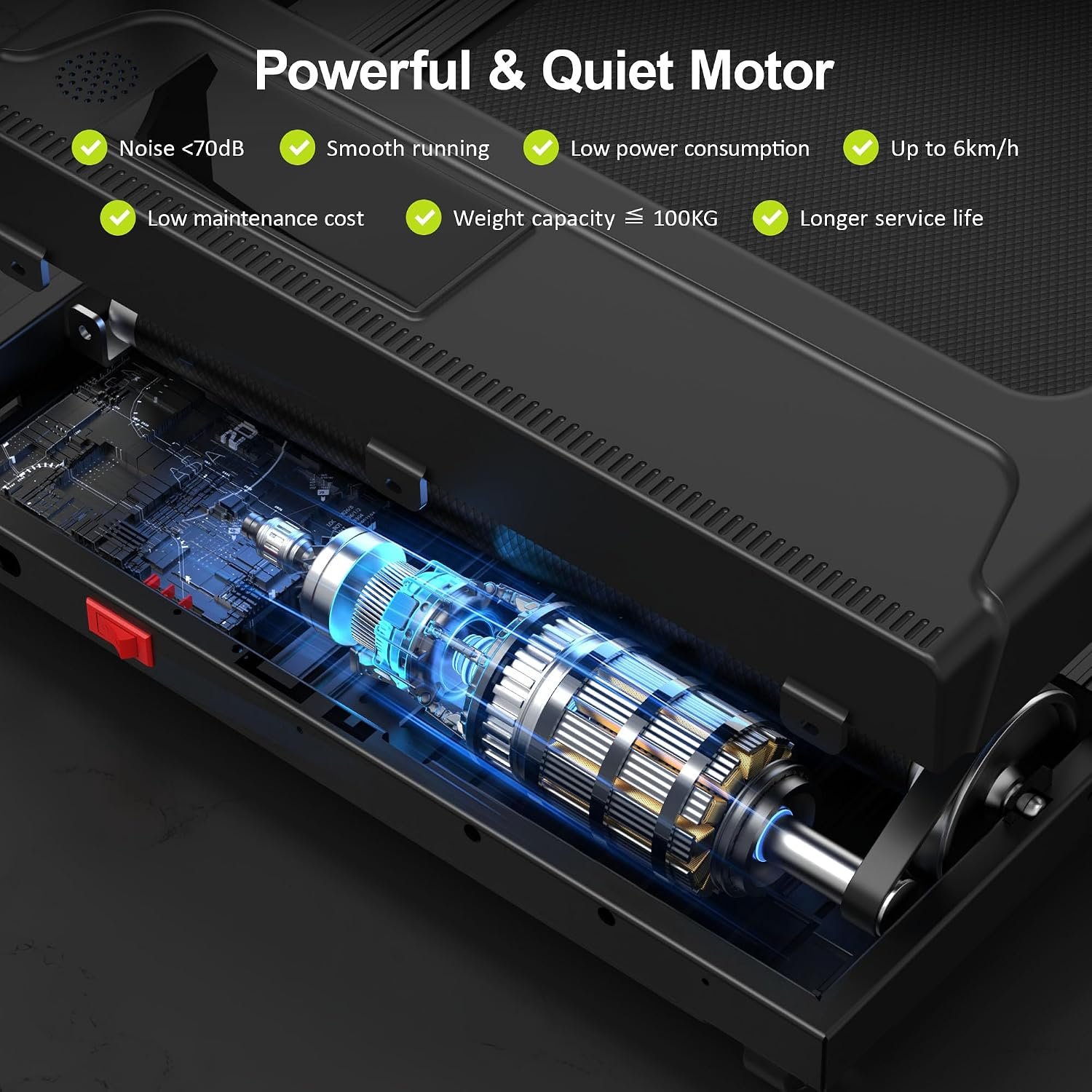 Fitness Treadmill with 3 Modes and LED Display - Image 2