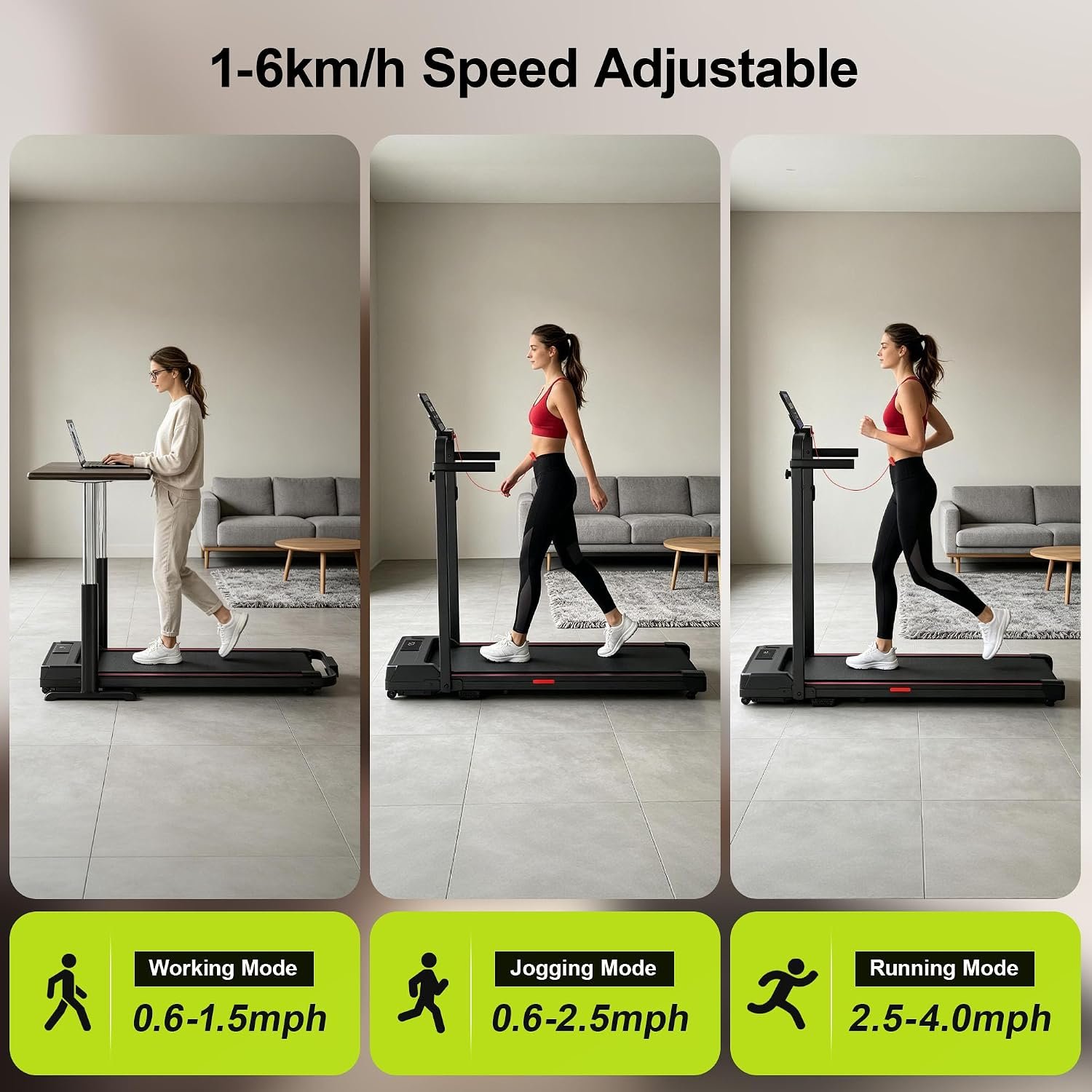 Fitness Treadmill with 3 Modes and LED Display - Image 3