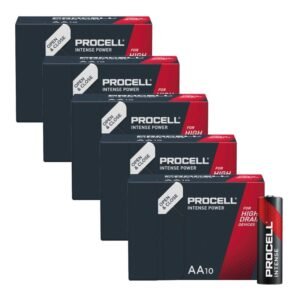 50 Pack AA Duracell Industrial PROCELL INTENSE Batteries