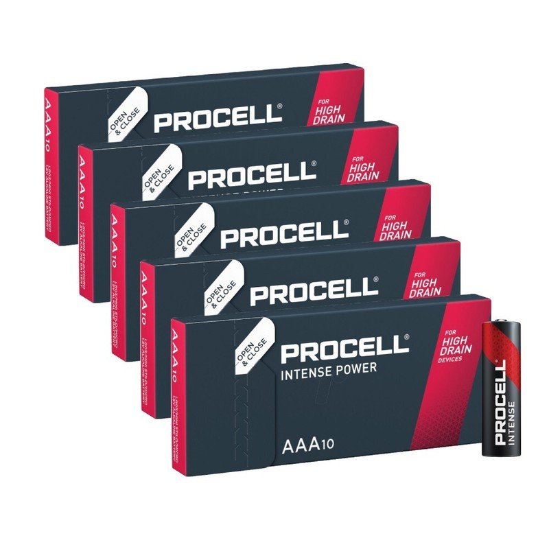 50 Pack AAA Duracell Procell Intense Alkaline Batteries