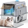 XXL Stainless Steel Cat Litter Tray with Fresh Air Deodorization System